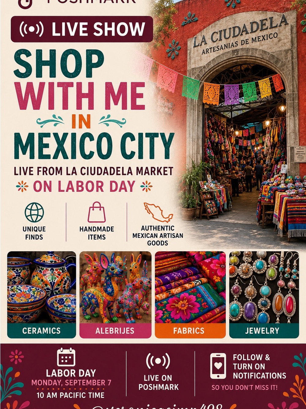 LIVE FROM MEXICO CITY! Shop artisan handmade items live with me